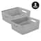 Simplify Medium Herringbone Storage Basket, 2ct.